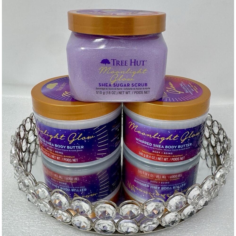 Tree Hut Bundle Moonlight Glow ~ 2 Body Butter & 1 Body Shea Sugar Scrub